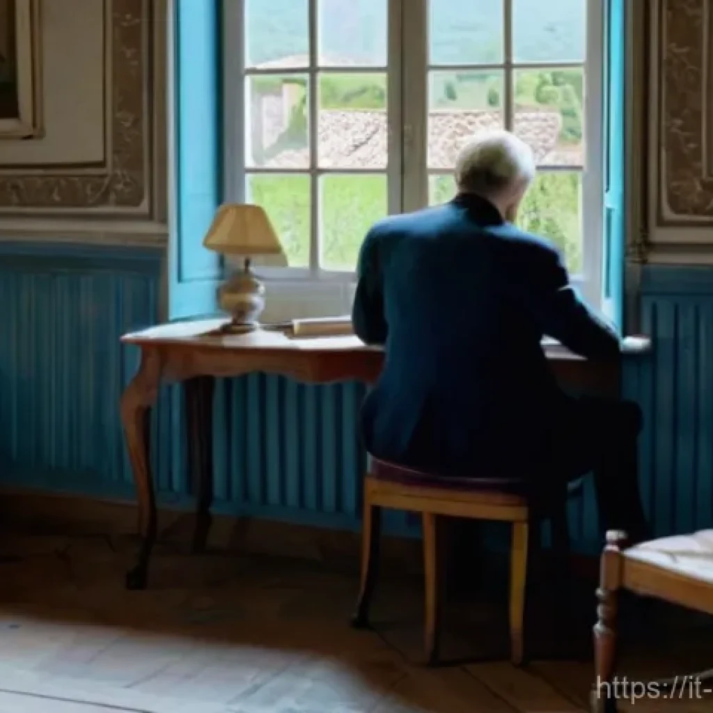 체호프 희곡의 특징 - **Everyday Melancholy in an Italian Countryside Home**
    A realistic image of a middle-aged Italia...