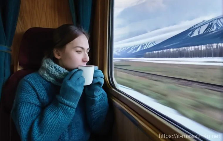 러시아 주요 철도 노선 - **Prompt 1: A Serene Trans-Siberian Vista from a Train Window**
"A wide, cinematic shot from ins...