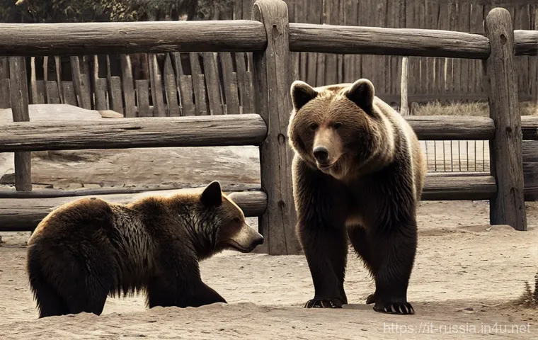 러시아 동물원의 역사 - **Prompt 1: Early Moscow Zoo - A Glimpse into the "Living Museum"**
A sepia-toned, historically ...