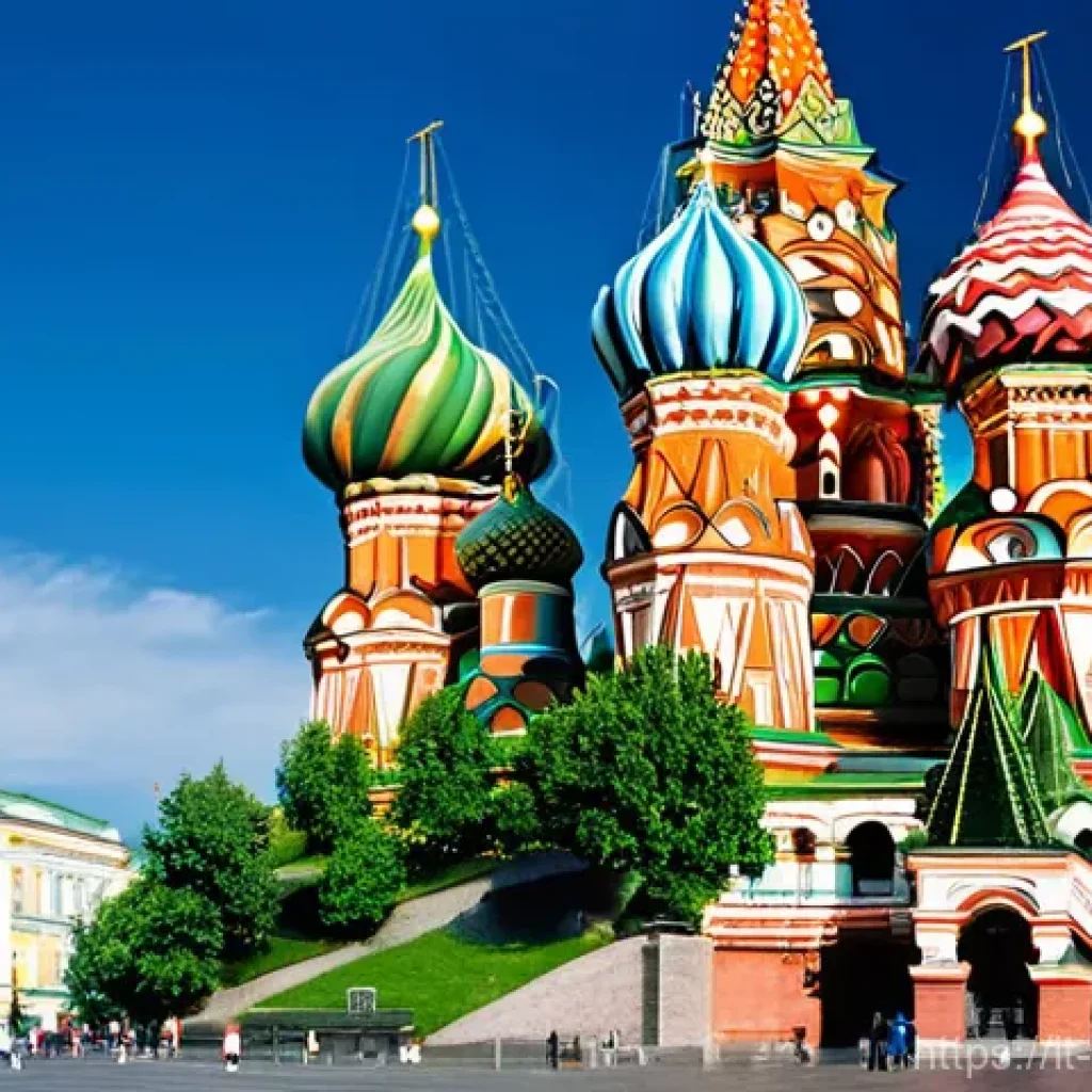러시아 주요 사원 탐방 - **St. Basil's Cathedral, Moscow (Exterior View)**
A breathtaking, wide-angle exterior shot of St...