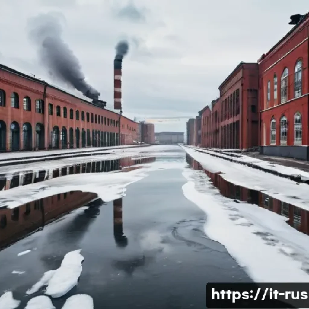 러시아 산업 도시 탐방 - **Prompt:** A majestic and evocative long shot of a Russian industrial city, reminiscent of Magnitog...